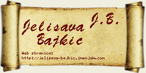 Jelisava Bajkić vizit kartica